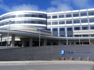 Street view of building housing Calvary Private maternity services in Bruce